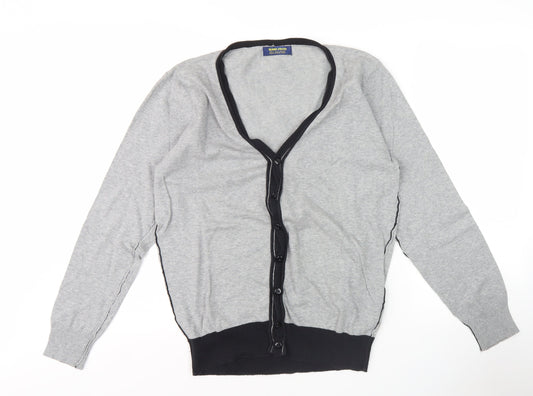 Zara Youth Boys Grey Cardigan, L Size, Cotton Blend