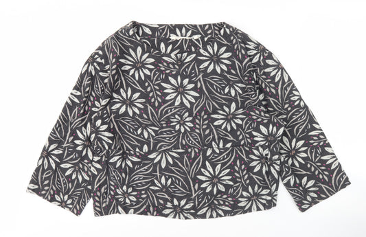 Seasalt Cornwall Women’s Floral 3/4 Sleeve Top, Size 8