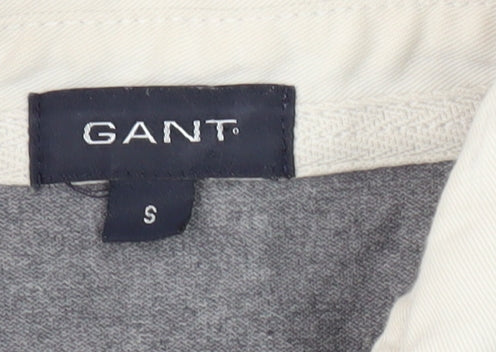 Gant Men's Grey Long Sleeve Polo Shirt, Size S