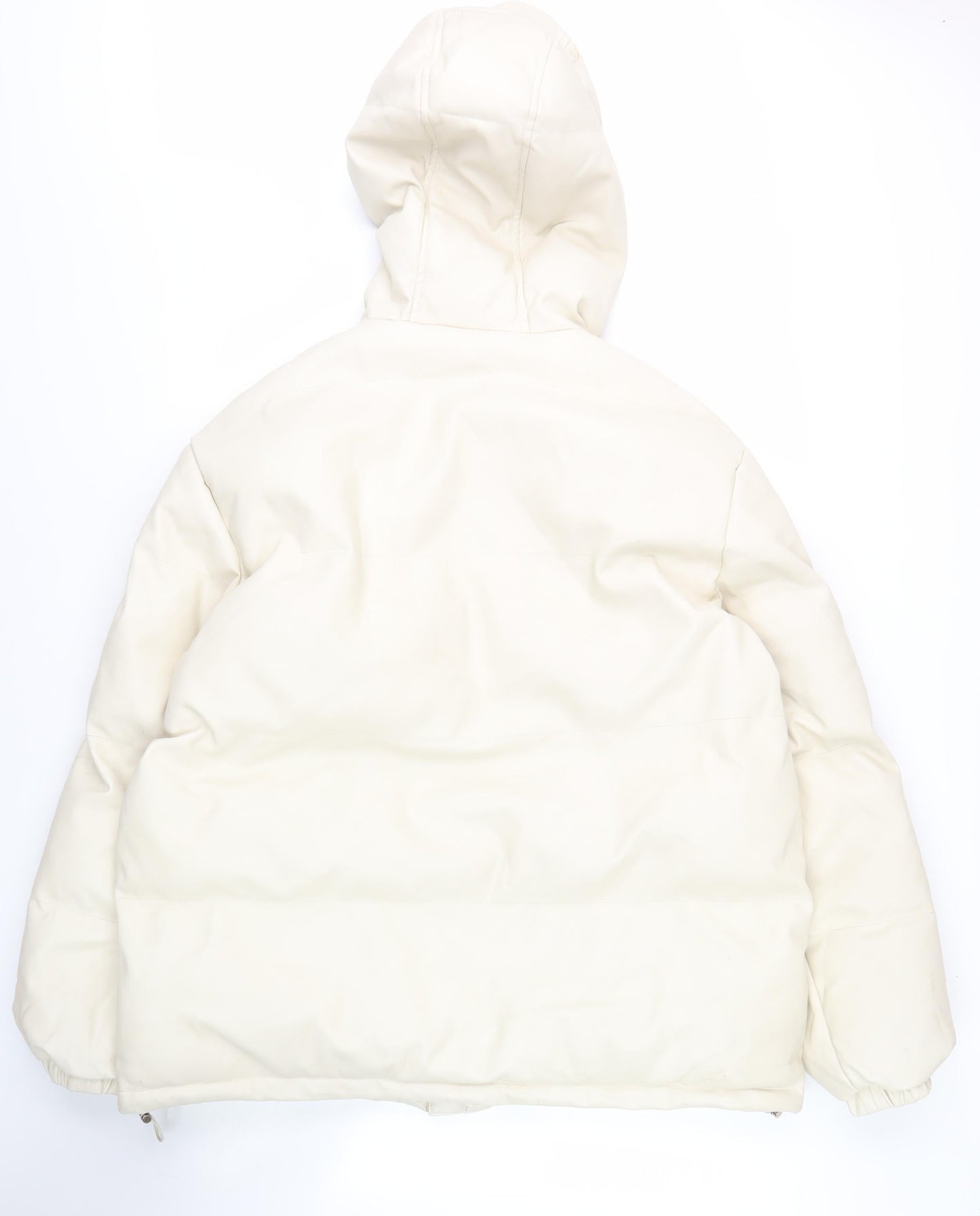 PrettyLittleThing Women's Ivory Puffer Jacket UK 12
