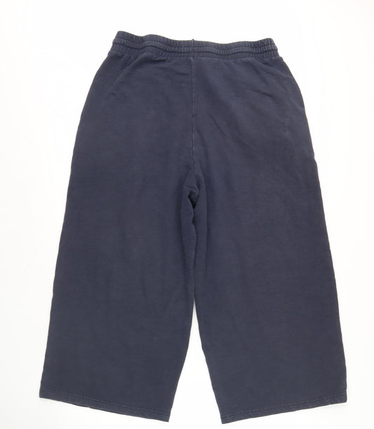 Seasalt Cornwall Women's Blue Wide-Leg Trousers, Size 14