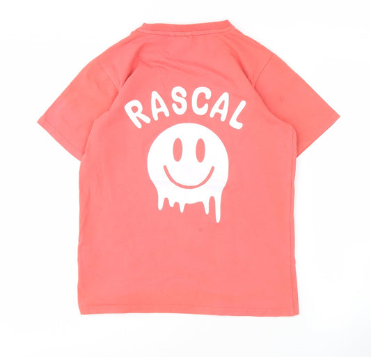 Rascal Boys Red Graphic T-Shirt 13-14 Years Cotton Short Sleeve