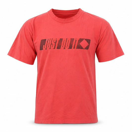 Mens UK Size L Nike Red  Cotton T-Shirt