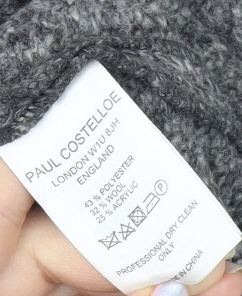 Paul Costelloe Women's Grey Cowl Neck Jumper, Size 14