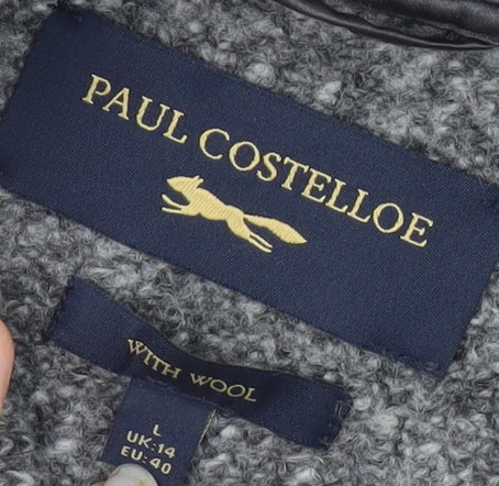 Paul Costelloe Women's Grey Cowl Neck Jumper, Size 14