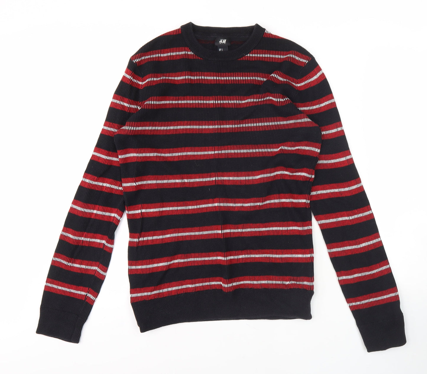 H&M Women's Multicoloured Striped Pullover Jumper, Size S