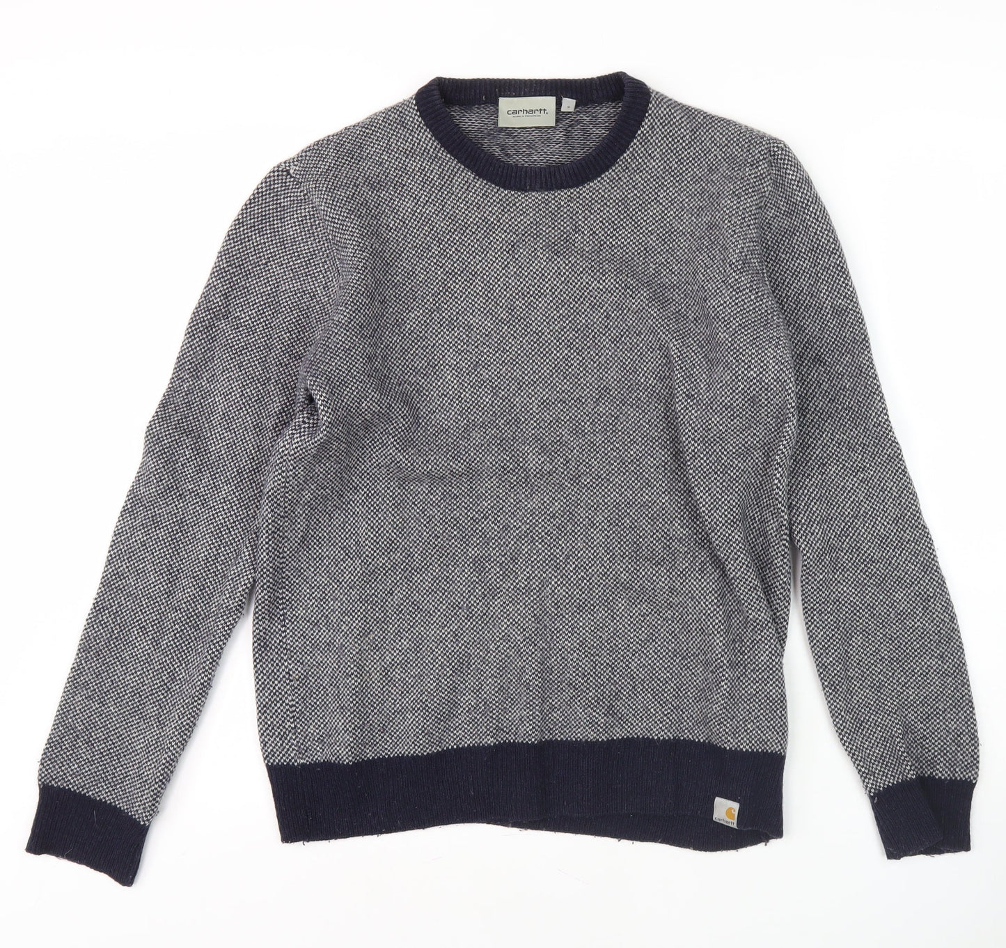 Carhartt Men's Grey Pullover Jumper, Small, Lambswool Blend