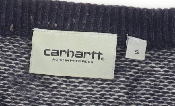 Carhartt Men's Grey Pullover Jumper, Small, Lambswool Blend