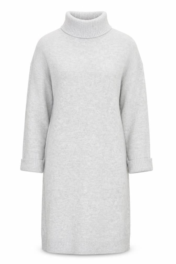 Front view of In The Style Women's Grey Knit Jumper Dress 14-16