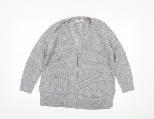 Fat Face Women's Grey V-Neck Cardigan UK 10