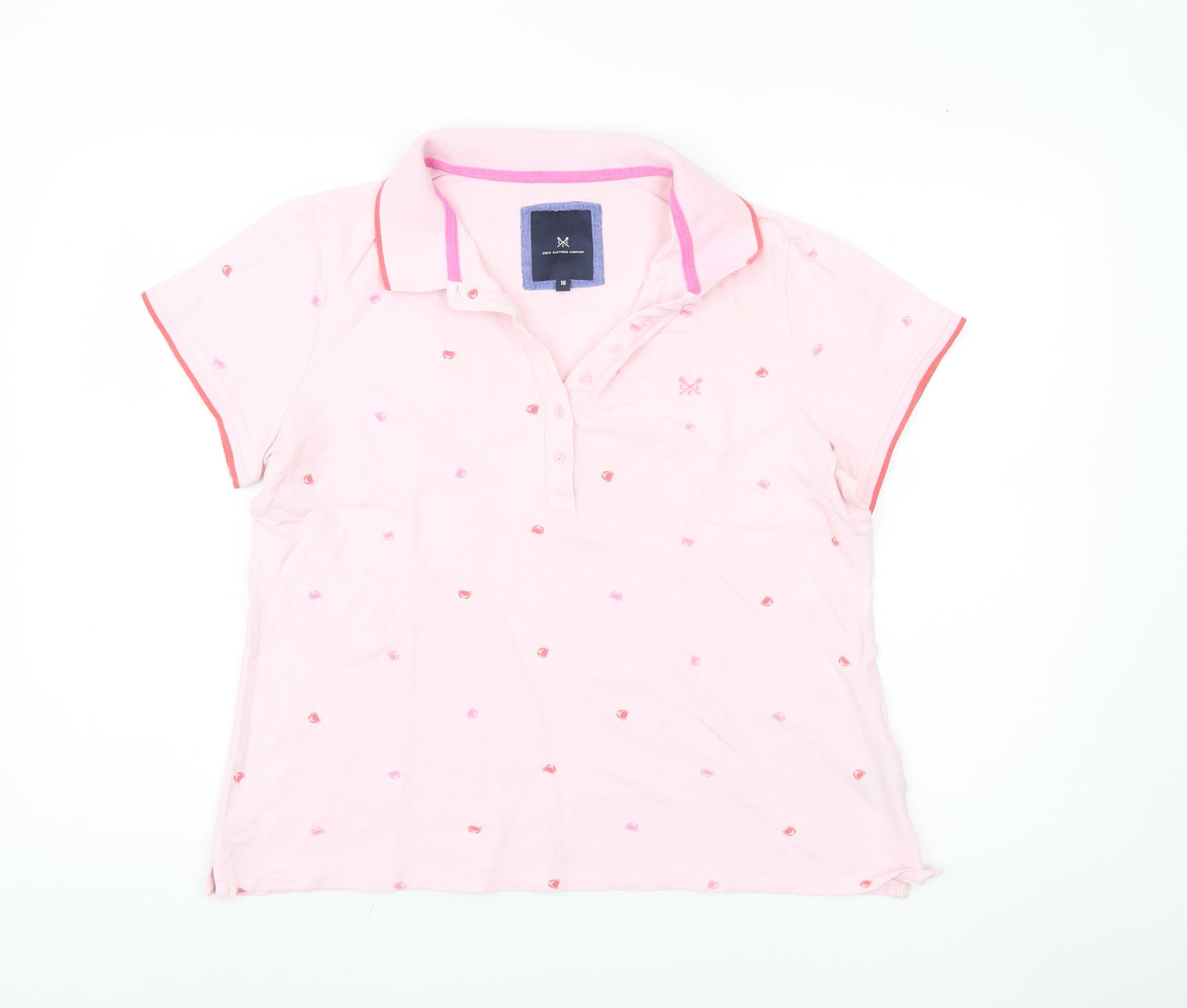 Crew Clothing Company Women's Pink Polo Shirt