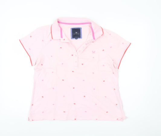 Crew Clothing Company Women's Pink Polo Shirt
