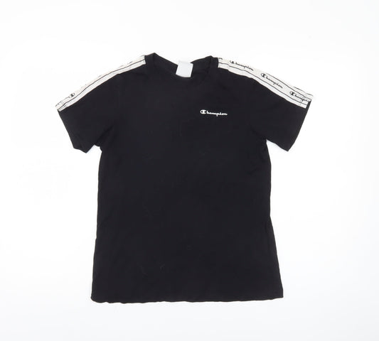 Champion Boys Black XL T-Shirt Logo Short Sleeve