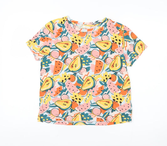 Pull & Bear Women's Multicoloured Fruit Print T-Shirt