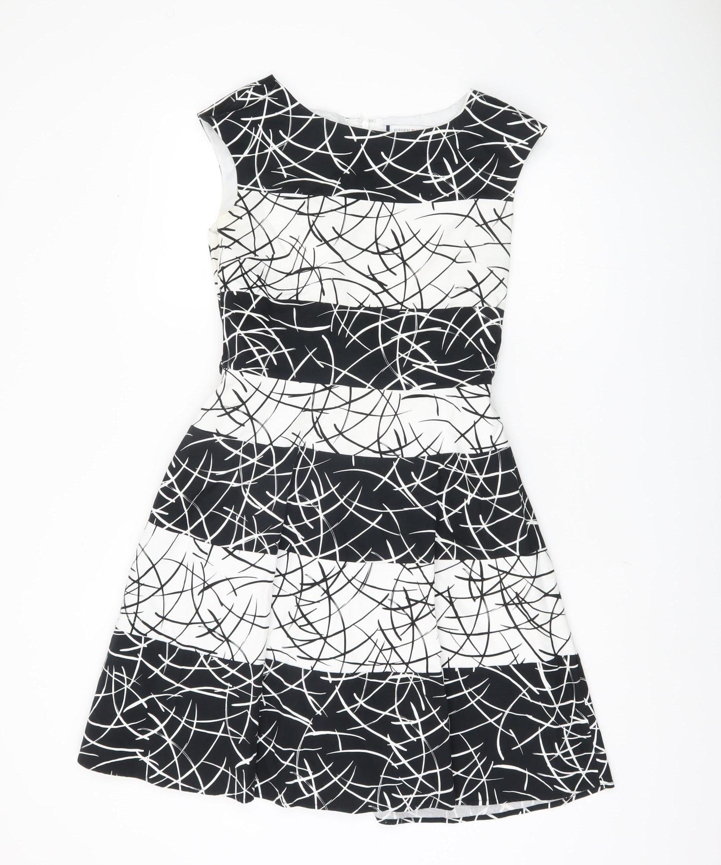 Principles Women's Black Geometric Petite Dress Size 10