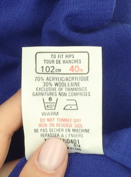 St Michael Women's Blue Midi Skirt Size 16