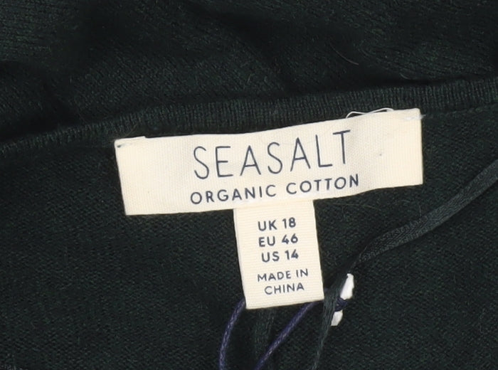 Seasalt Women's Black Knit Dress Size 18 with Pockets