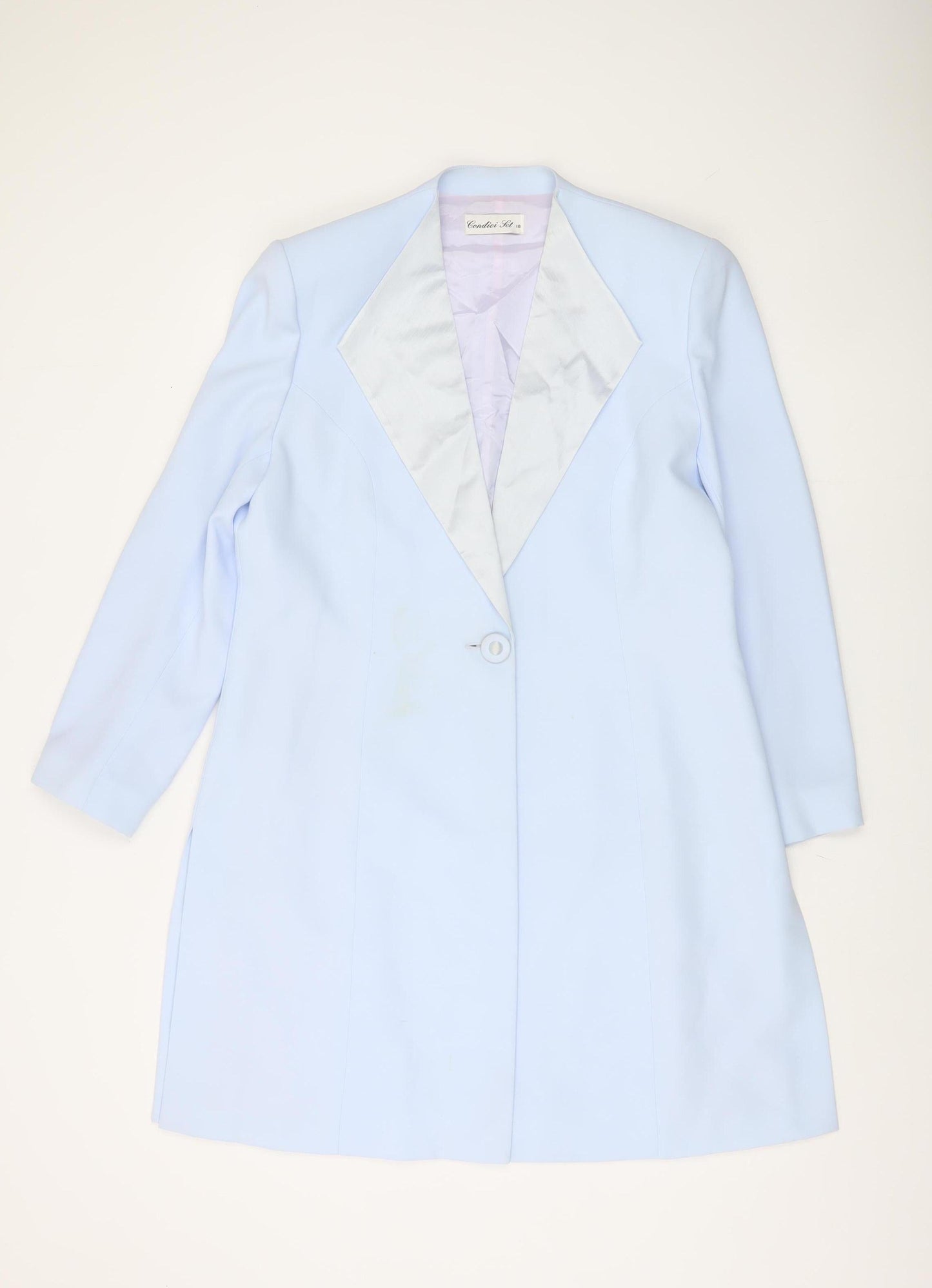 Condici Set Women's Blue Long Coat Size 18
