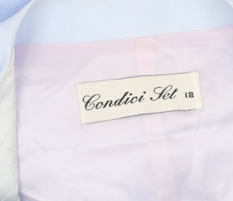 Condici Set Women's Blue Long Coat Size 18