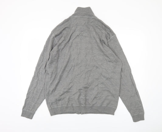 Lacoste Men's Full Zip Grey Jumper Size 7XL