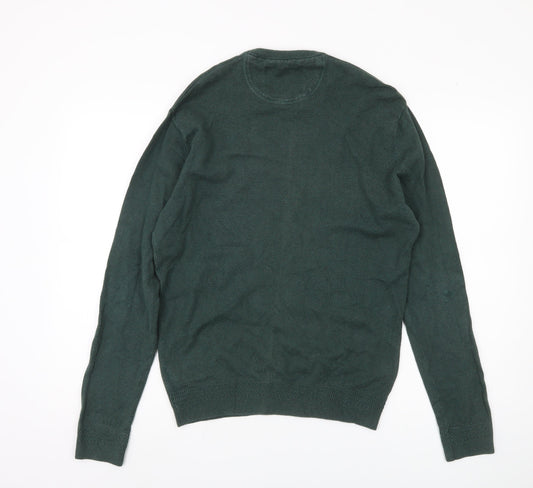 Jack Wills Men's Green Pullover Jumper - Size S