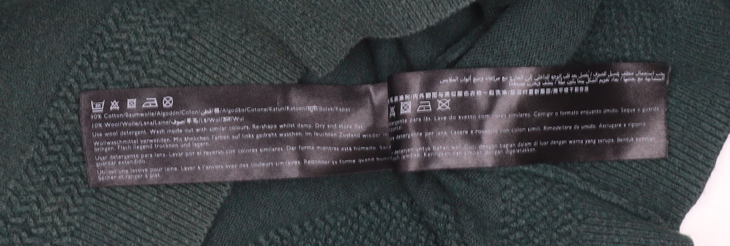 Jack Wills Men's Green Pullover Jumper - Size S