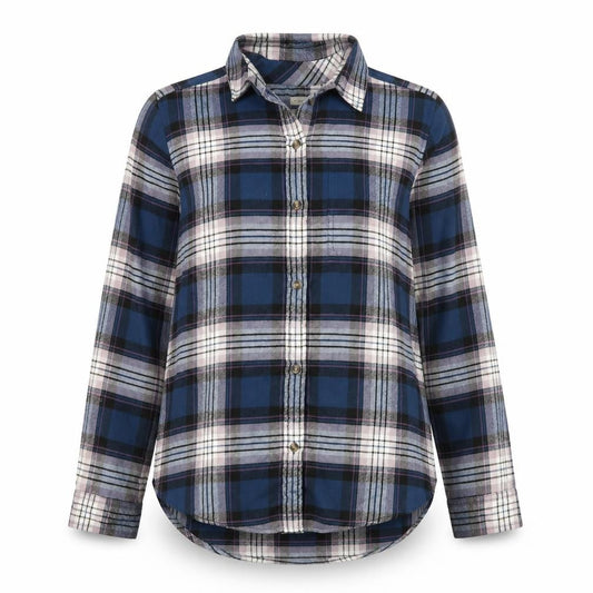Womens UK Size M American Eagle Blue Viscose Blend Button-Up