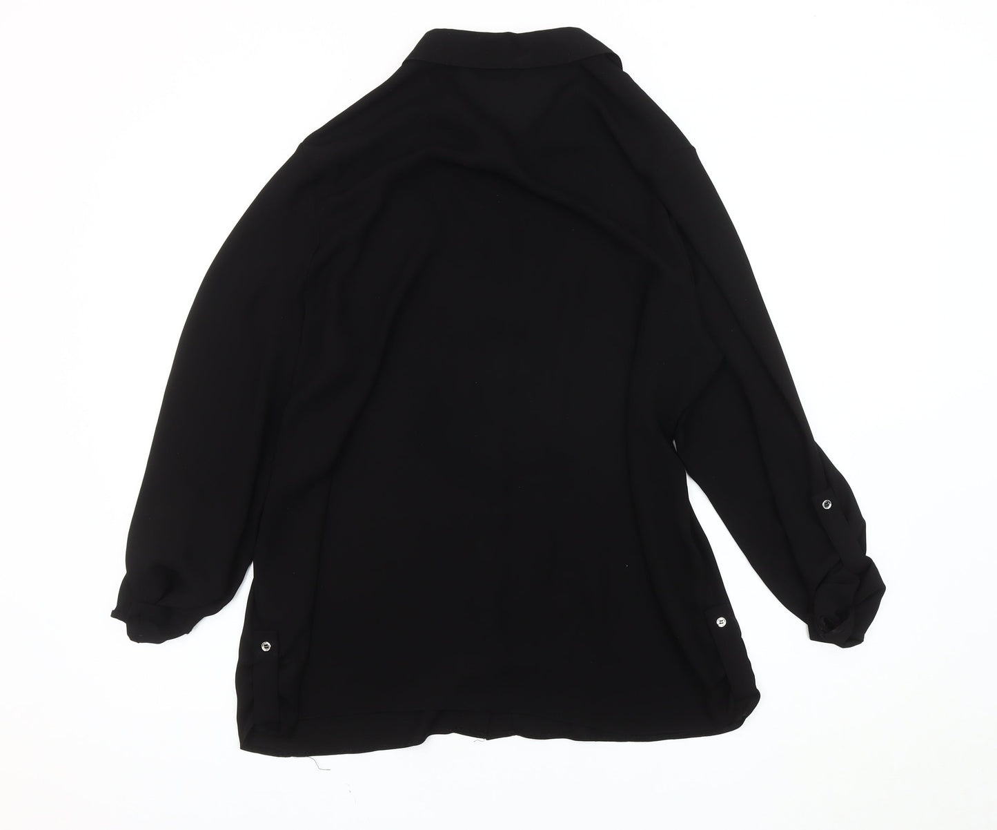 Dorothy Perkins Women's Black Button-Up Shirt Size 14