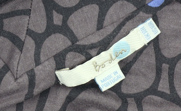 Boden Women's Grey Floral Midi Dress, A-Line, Size