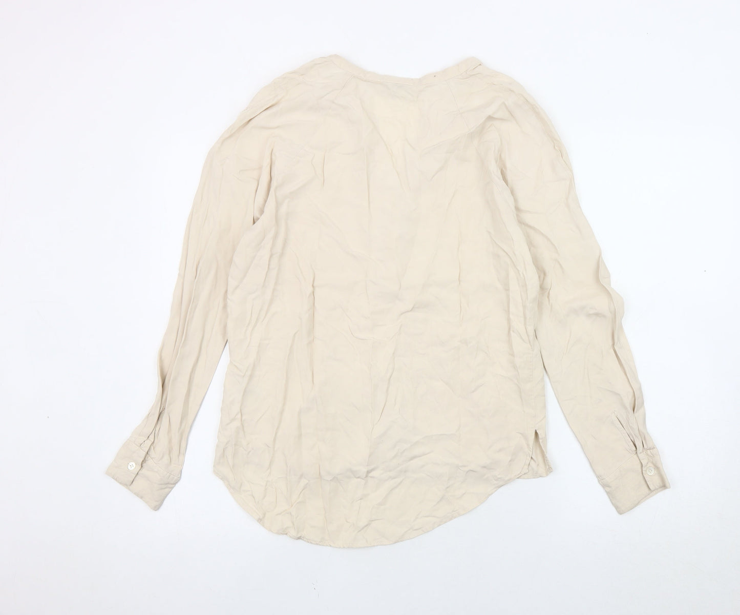 Jigsaw Women's Beige V-Neck Blouse Size 8