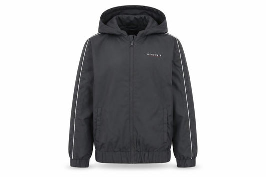 McKenzie Boys Black Basic Jacket L Hooded Full Zip
