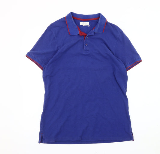 Mountain Warehouse Men's Blue Polo Shirt, Size L