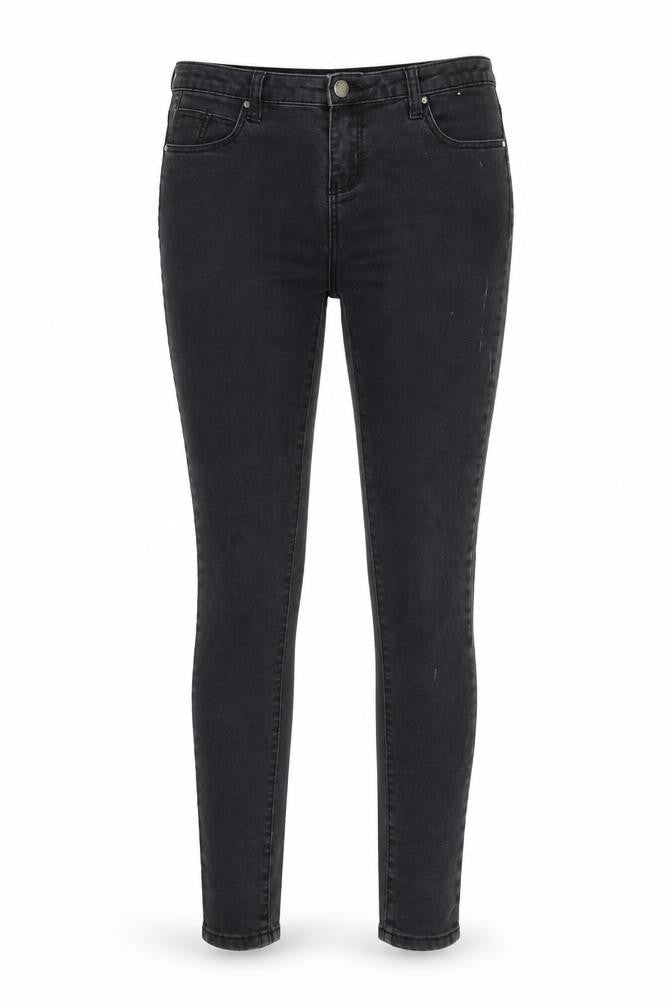 Front view of Denim Co. Women's Black Skinny Jeans, size 12