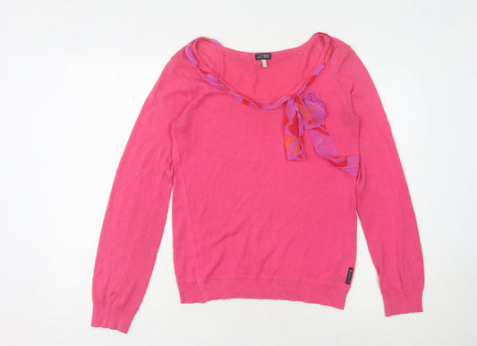 Armani Jeans Women Pink 16 Pullover Jumper Bow