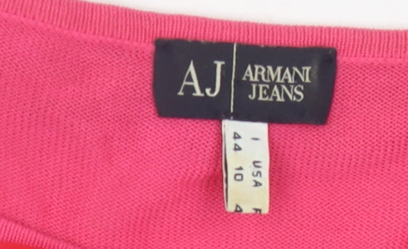 Armani Jeans Women Pink 16 Pullover Jumper Bow