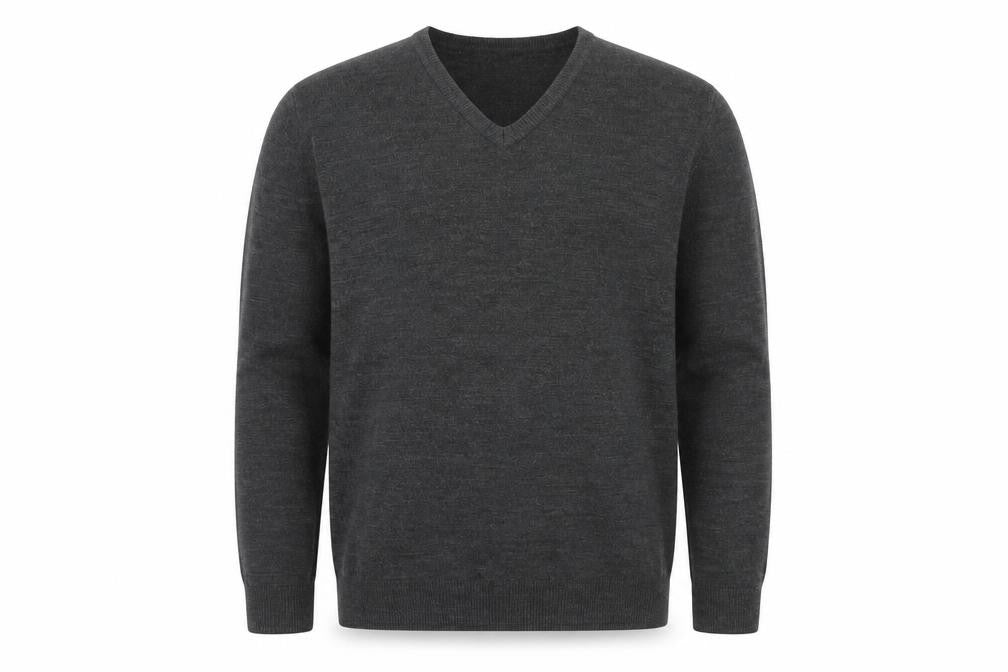 Marks and Spencer Men's Grey V-Neck Pullover Jumper M