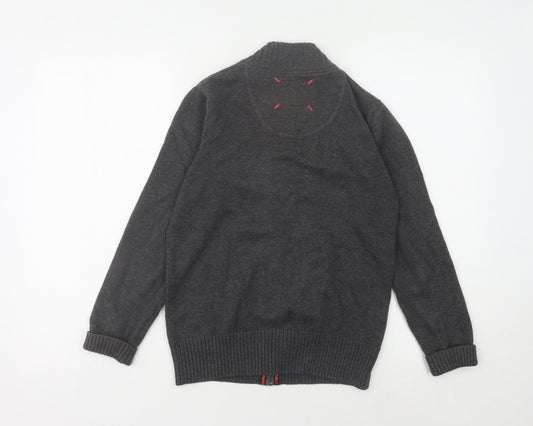Marks and Spencer Boys Grey Full Zip Jumper 11-12 Years