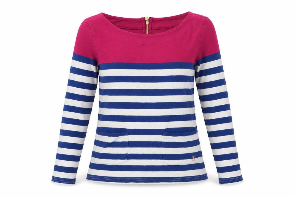 Womens UK Size 8 Joules Multicoloured Cotton Blend T-Shirt