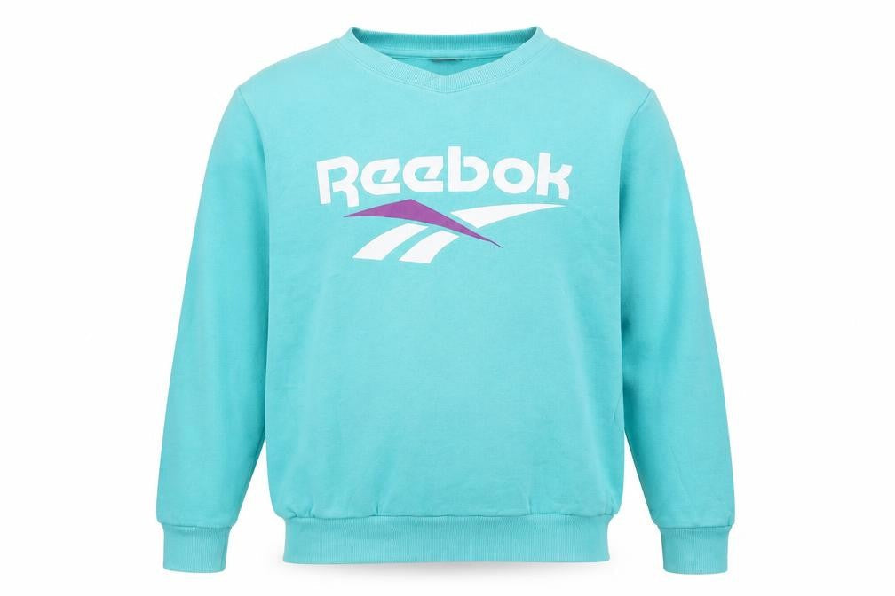 Mens UK M Regular Reebok Blue Pullover Sweatshirt