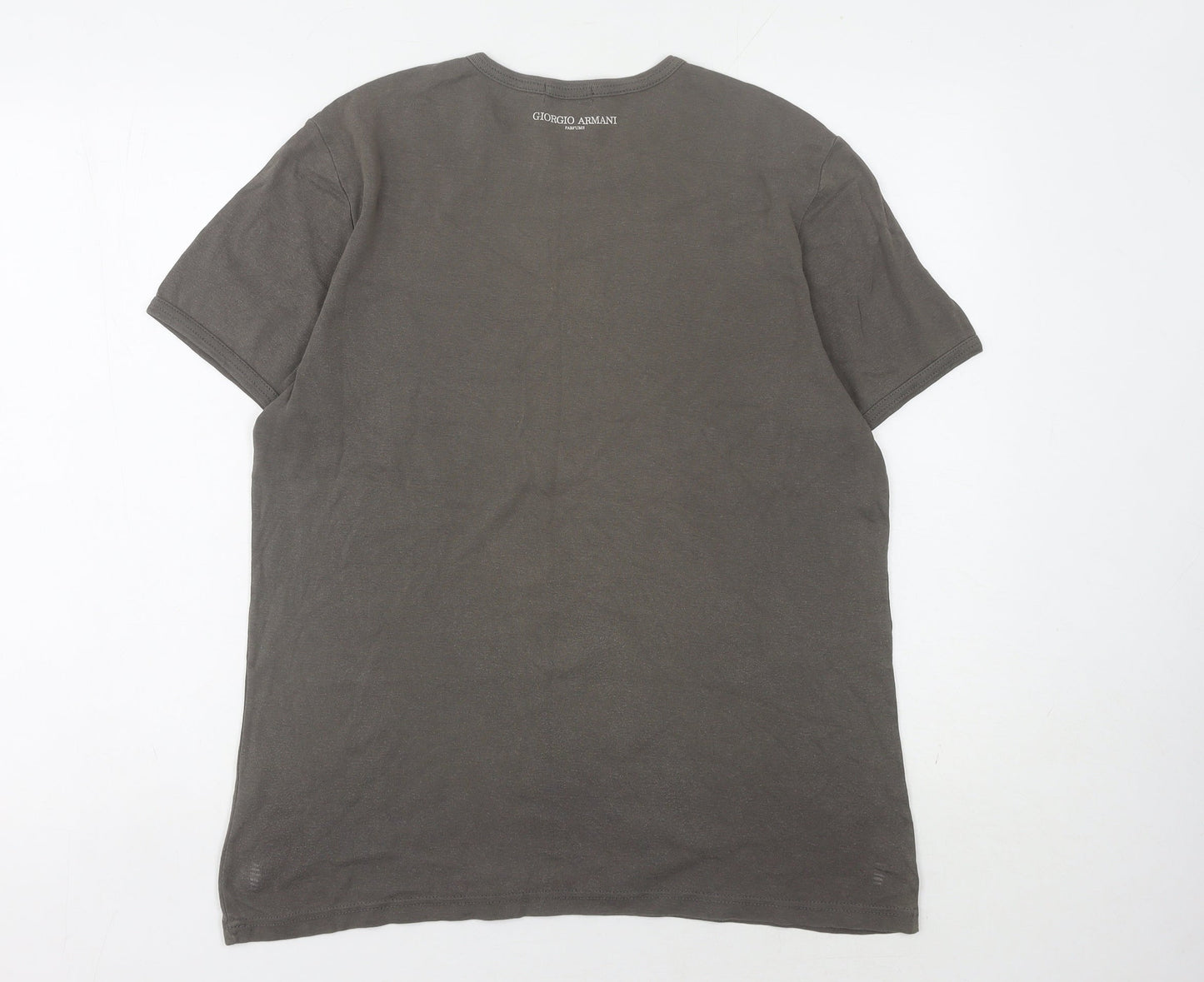Giorgio Armani Men's Grey XL Cotton T-Shirt