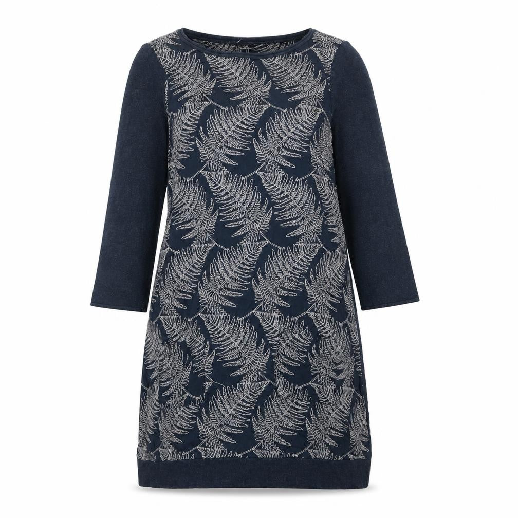 White Stuff Women's Blue Floral Knit Dress Size 12