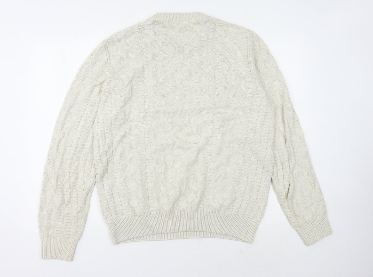 Crew Clothing Men’s Ivory Cotton Pullover Jumper L