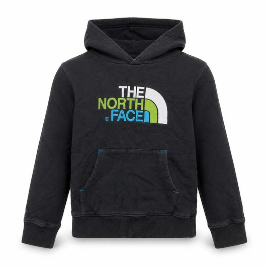 North Face Boys Black Hoodie, Size S, Cotton Pullover