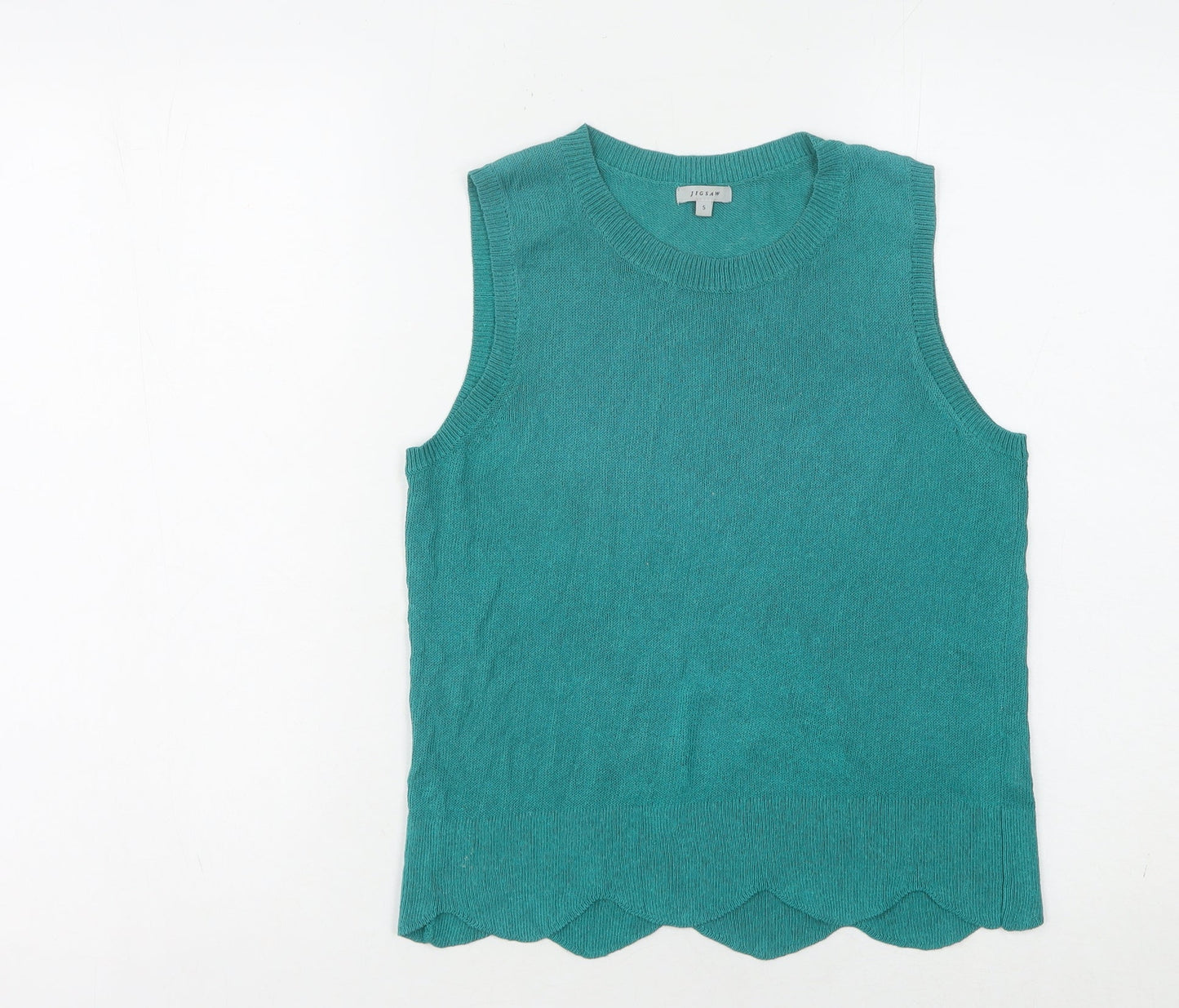 Jigsaw Women's Green Sleeveless Tank Top S