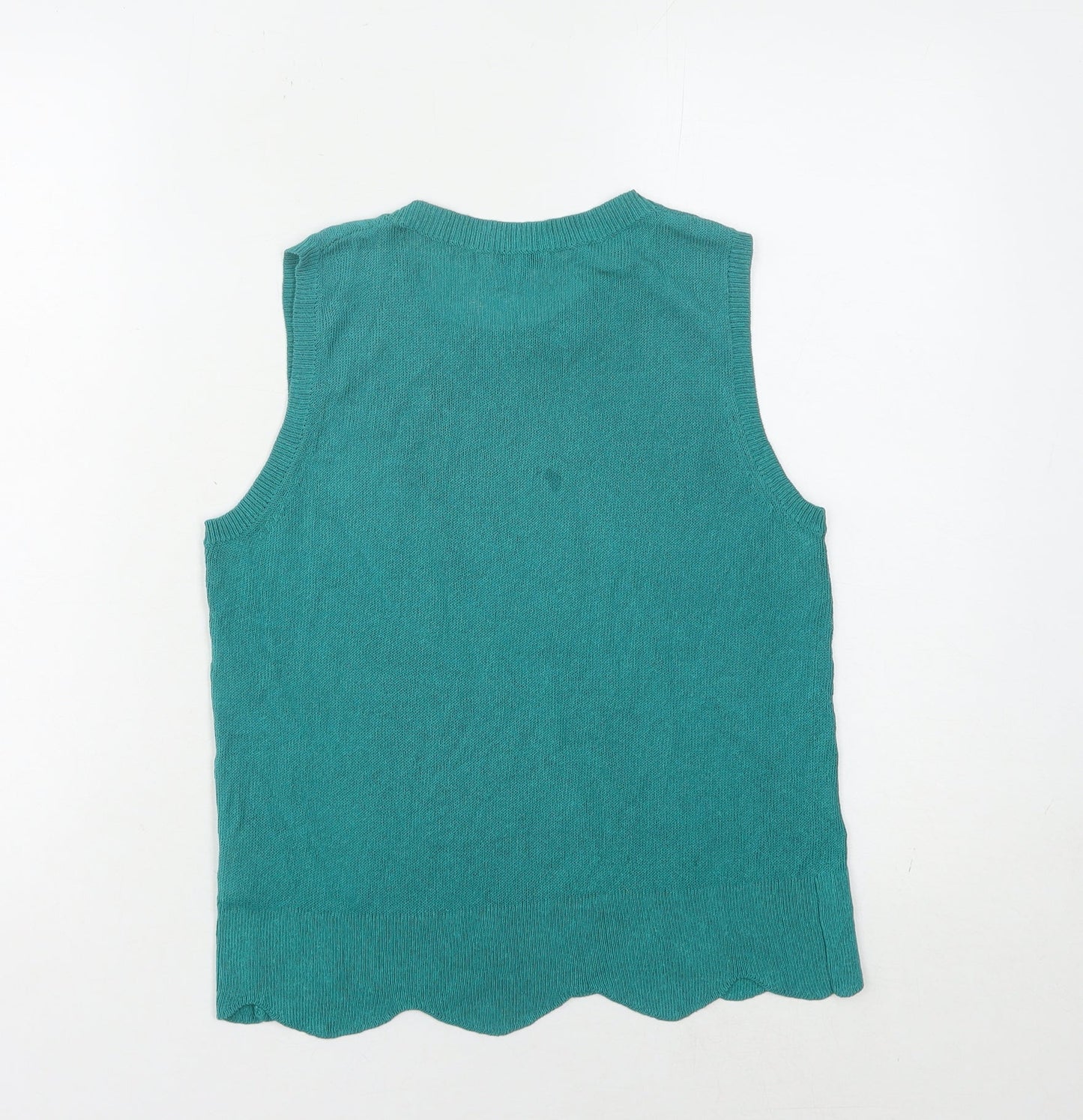 Jigsaw Women's Green Sleeveless Tank Top S
