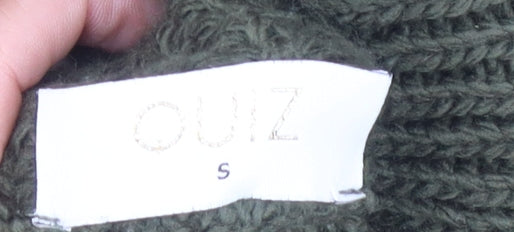 Quiz Women's Green Roll Neck Jumper, Size S, Relaxed Fit