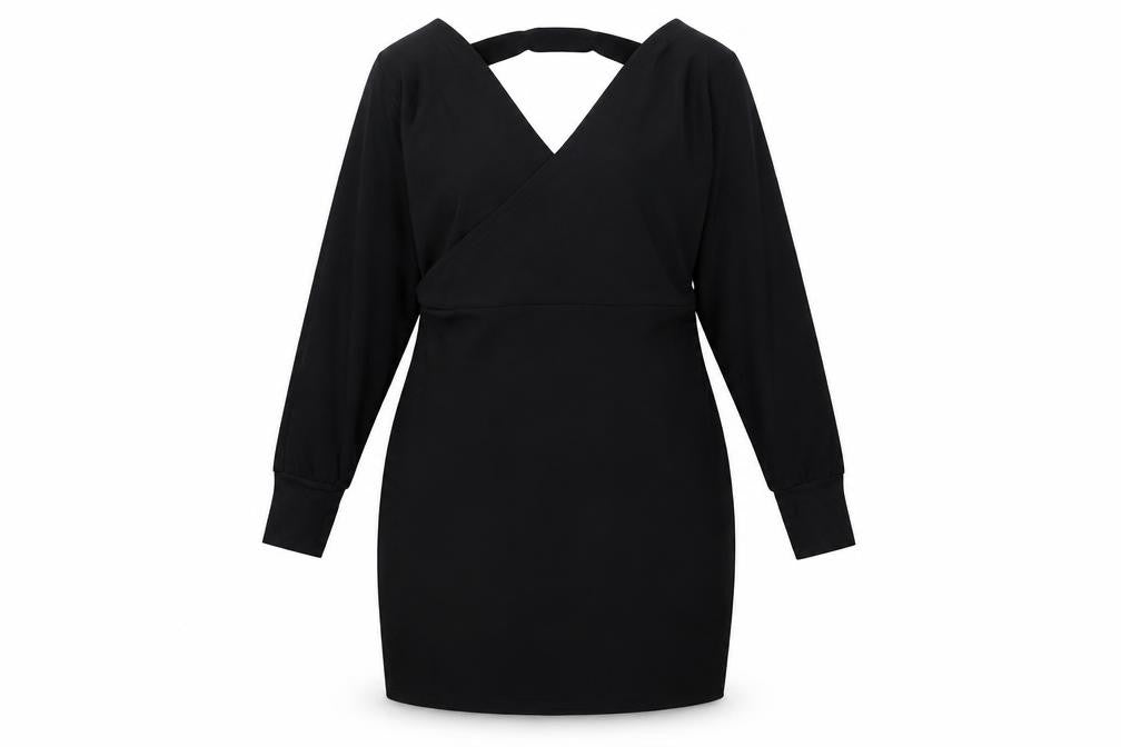 Yoins Women's Black Sheath Dress L - Elegant Classic Style