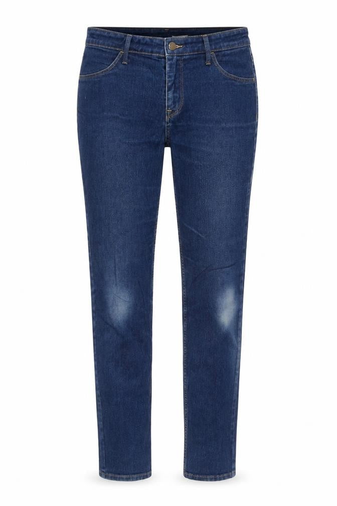 Front view of &Denim women’s blue skinny jeans, size UK 32