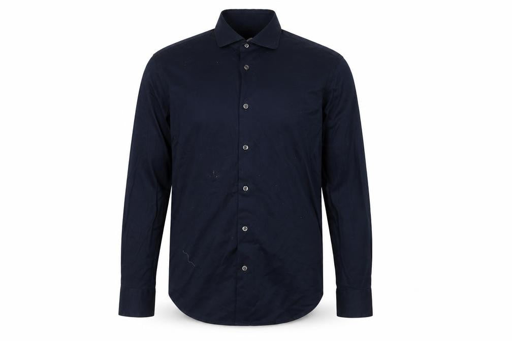 Dan Zilte Men's Blue Long Sleeve Button-Up Shirt