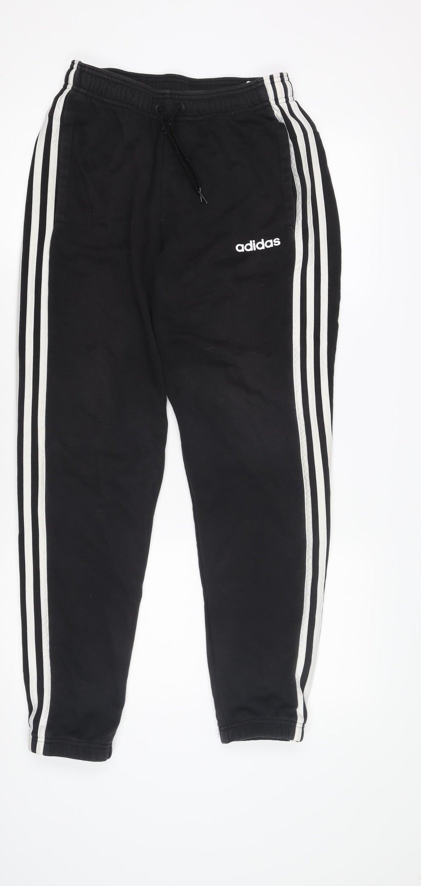 Adidas Men's Black Jogger Trousers, Size M, Fleece, Activewear